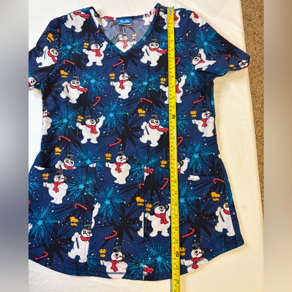 Frosty the Snowman Scrub Top - Picture 4 of 5